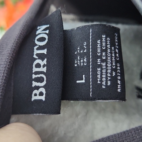 Burton Keeler Crew Gray Raglan Sweatshirt Stand Up Stand Out - Large - Picture 7 of 8